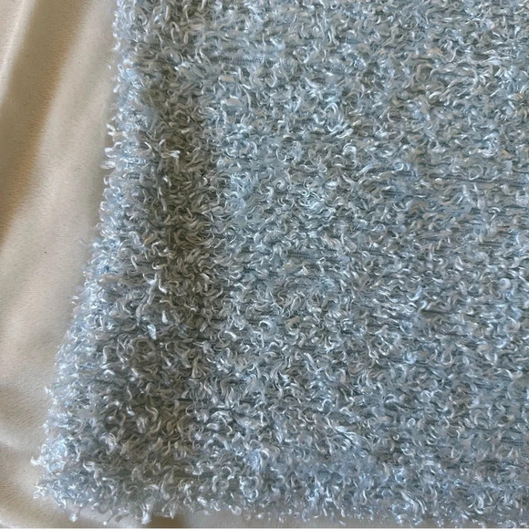 Vintage Y2K Fuzzy Tank Top Size L Baby Blue Eyelash Textured Sleeveless Cami - Picture 3 of 7